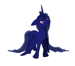 Size: 1039x914 | Tagged: safe, artist:snakeonmoon, princess luna, alicorn, pony, g4, exploitable, female, mare, moon, sad, simple background, solo, transparent background, vector