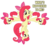 Size: 1091x1000 | Tagged: safe, part of a set, apple bloom, fluttershy, earth pony, pegasus, pony, g4, character to character, female, filly, mare, meiosis, not salmon, reproduction, simple background, transformation, transparent background, wat, what has science done