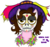 Size: 1280x1200 | Tagged: safe, artist:roldan, oc, oc only, oc:shinta pony, dia de los muertos, face paint, halloween, solo