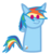 Size: 156x168 | Tagged: safe, artist:cuddleskitty, rainbow dash, g4, chibi, female, solo