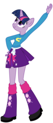 Size: 443x1024 | Tagged: safe, edit, twilight sparkle, reverse centaur, pony head on human body, equestria girls, g4, abomination, female, purple tinker, solo