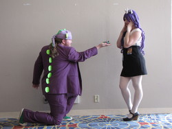 Size: 3648x2736 | Tagged: safe, artist:squibbers, rarity, spike, human, g4, cosplay, irl, irl human, momocon, photo