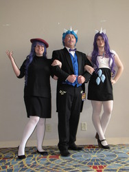 Size: 2736x3648 | Tagged: artist needed, safe, fancypants, rarity, human, g4, beatnik rarity, beret, bowtie, clothes, cosplay, hat, irl, irl human, momocon, momocon 2012, photo, suit