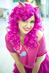 Size: 633x950 | Tagged: safe, artist:aktrez, pinkie pie, human, g4, cosplay, irl, irl human, photo, solo, wondercon, wondercon 2012