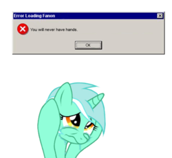 Size: 477x438 | Tagged: safe, artist:the-ross, lyra heartstrings, g4, crying, error message, sad, text