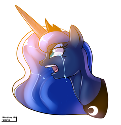 Size: 1717x1774 | Tagged: safe, artist:skyart301, princess luna, g4, bust, crying, female, simple background, solo