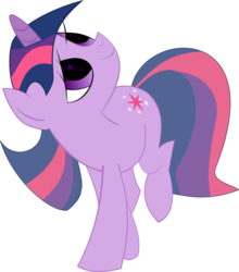 Size: 838x953 | Tagged: safe, artist:bejeden, artist:lauren faust, twilight sparkle, g4, female, looking up, raised leg, simple background, smiling, solo, transparent background, vector, wingding eyes