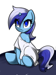 Size: 1600x2133 | Tagged: safe, artist:acharmingpony, minuette, pony, g4, clothes, cute, female, off shoulder, shirt, solo