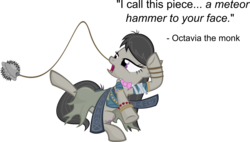Size: 4013x2282 | Tagged: safe, artist:jittery-the-dragon, octavia melody, earth pony, pony, g4, female, mare, monk, pathfinder, simple background, solo, transparent background