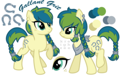 Size: 1753x1097 | Tagged: safe, artist:ivyhaze, oc, oc only, oc:gallant grit, earth pony, pony, braid, clothes, earring, female, freckles, mare, scarf