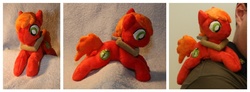 Size: 1024x376 | Tagged: safe, artist:creideiki-se, big macintosh, earth pony, pony, g4, beanie (plushie), irl, male, photo, plushie, stallion