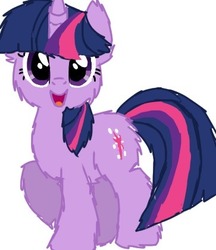 Size: 363x421 | Tagged: safe, artist:magicianpinkiepegasus, twilight sparkle, pony, unicorn, g4, female, fluffy, simple background, smiling, solo, tumblr, white background