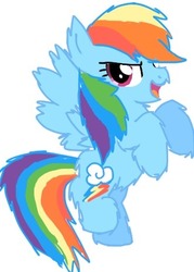 Size: 331x463 | Tagged: safe, artist:magicianpinkiepegasus, rainbow dash, g4, female, fluffy, solo