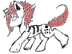 Size: 256x192 | Tagged: safe, artist:phantomist-of-l0st, oc, oc only, earth pony, pony, flipnote studio, solo