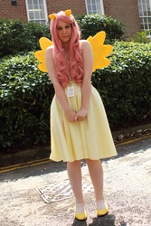 Size: 1365x2048 | Tagged: artist needed, safe, fluttershy, human, g4, amecon, cosplay, irl, irl human, photo, solo