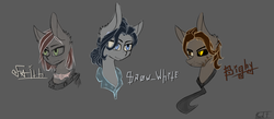 Size: 1024x448 | Tagged: safe, artist:darkbluephantom, big bad wolf, bigby, bigby wolf, crossover, fables, faith, ponified, snow white, telltale games, the wolf among us, video game
