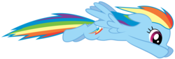 Size: 6000x2050 | Tagged: safe, artist:chubble-munch, rainbow dash, g4, lesson zero, female, flying, high res, simple background, solo, transparent background, vector, wind