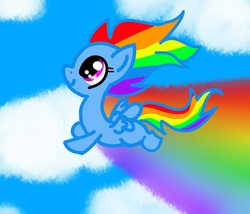 Size: 1024x878 | Tagged: safe, artist:blueyedhorse3457, rainbow dash, g4, female, filly, filly rainbow dash, solo, young