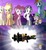 Size: 638x693 | Tagged: safe, applejack, fluttershy, pinkie pie, rainbow dash, rarity, spike, g4, alicorn flash, exploitable meme, hub logo, meme, ratchet and clank, ryno