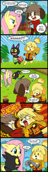 Size: 571x2000 | Tagged: safe, artist:madmax, fluttershy, comic:the town, g4, animal crossing, blood, comic, crossover, digby, falcon punch, isabelle, kiki