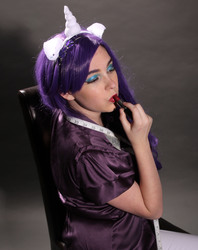 Size: 2784x3512 | Tagged: safe, artist:lochlan o'neil, rarity, human, g4, cosplay, irl, irl human, lipstick, photo, solo