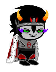 Size: 221x285 | Tagged: safe, king sombra, g4, dark magic, homestuck, magic, male, simple background, solo, sombra eyes, troll (homestuck), trollified, white background