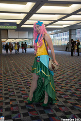 Size: 1365x2048 | Tagged: safe, artist:rladao, fluttershy, human, g4, clothes, convention, cosplay, dress, gala dress, irl, irl human, photo, youmacon, youmacon 2013