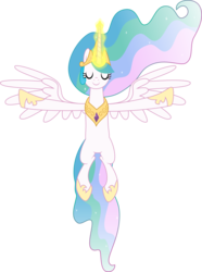 Size: 2689x3611 | Tagged: safe, artist:jeatz-axl, princess celestia, pony, g4, princess twilight sparkle (episode), female, magic, mare, simple background, solo, svg, transparent background, vector