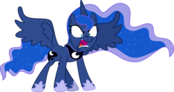 Size: 2592x1377 | Tagged: safe, artist:jeatz-axl, princess luna, g4, princess twilight sparkle (episode), angry, faic, female, simple background, solo, svg, transparent background, upset, vector