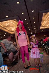 Size: 1365x2048 | Tagged: safe, artist:rladao, pinkie pie, twilight sparkle, human, g4, chicago comicon, convention, cosplay, irl, irl human, photo, plushie, target demographic, wizard world chicago