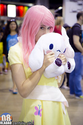 Size: 3456x5184 | Tagged: safe, artist:rladao, fluttershy, human, g4, 2013, chicago comicon, convention, cosplay, irl, irl human, photo, plushie, wizard world chicago