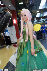 Size: 1365x2048 | Tagged: safe, artist:rladao, fluttershy, human, g4, anime central, anime central 2013, clothes, convention, cosplay, dress, gala dress, irl, irl human, photo