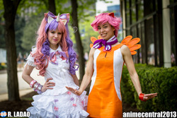 Size: 2048x1365 | Tagged: safe, artist:jiajem, scootaloo, sweetie belle, human, g4, anime central, anime central 2013, cosplay, irl, irl human, photo