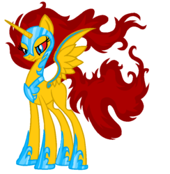 Size: 758x778 | Tagged: safe, artist:gabythehedgehog, oc, oc only, alicorn, pony, alicorn oc, evil, solo