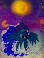 Size: 768x1024 | Tagged: safe, artist:ameemaame, princess luna, g4, female, pixiv, solo