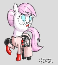 Size: 786x877 | Tagged: safe, artist:schluberlubs, nurse redheart, g4, clothes, female, medic, medic (tf2), solo, team fortress 2