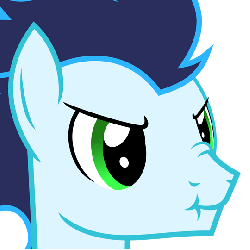 Size: 540x540 | Tagged: safe, artist:chainchomp2, derpibooru exclusive, soarin', pegasus, pony, g4, angry, animated, gif, male, scrunchy face, simple background, solo, stallion, transparent background, vector, vibrating