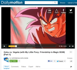 Size: 649x588 | Tagged: safe, barely pony related, bgm, dailymotion, dragon ball, dragon ball z, score, son goku, soundtrack, text