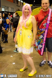 Size: 2181x3272 | Tagged: artist needed, safe, fluttershy, human, g4, c2e2, convention, cosplay, irl, irl human, photo