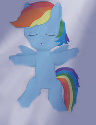 Size: 2550x3300 | Tagged: safe, artist:poppun, rainbow dash, g4, female, filly, filly rainbow dash, sleeping, solo