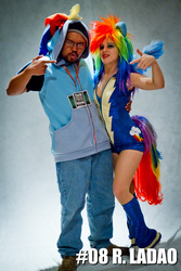 Size: 3456x5184 | Tagged: safe, artist:limebarb, artist:thesoulcrash, rainbow dash, human, g4, cosplay, irl, irl human, photo, wonderbolt trainee uniform, youmacon