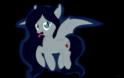 Size: 1224x768 | Tagged: safe, artist:pisonisy, oc, oc only, bat pony, pony, adventure time, crossover, male, marceline, solo