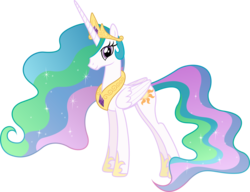 Size: 6000x4597 | Tagged: safe, artist:stabzor, princess celestia, alicorn, pony, g4, absurd resolution, female, mare, simple background, solo, transparent background, vector