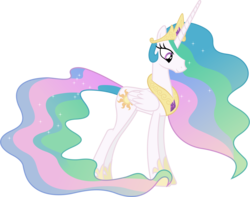 Size: 6860x5410 | Tagged: safe, artist:90sigma, princess celestia, alicorn, pony, g4, absurd resolution, female, mare, simple background, solo, transparent background, vector