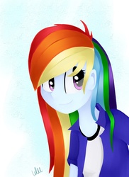 Size: 2183x3000 | Tagged: safe, artist:crvilu, rainbow dash, equestria girls, g4, female, solo