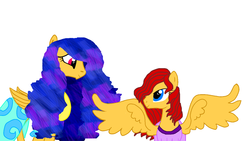 Size: 1280x720 | Tagged: safe, artist:gabythehedgehog, oc, oc only, g4, magical mystery cure, my little pony: friendship is magic, female, mother and child, mother and daughter