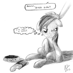 Size: 894x894 | Tagged: safe, artist:nadyad, rainbow dash, g4, clothes, disembodied hand, monochrome, slippers