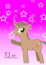 Size: 424x600 | Tagged: artist needed, safe, pony, unicorn, drink, drugs, ponified, smiling, solo, stars