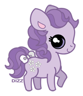 Size: 169x196 | Tagged: safe, artist:dizziness, blossom, earth pony, pony, g1, 2010, bow, chibi, colored pinnae, cute, dizziness's chibi ponies, female, looking at you, mare, outline, raised hoof, simple background, solo, standing, tail, tail bow, transparent background