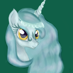 Size: 900x900 | Tagged: safe, artist:kirajoleen, oc, oc only, oc:celeste fog, pony, unicorn, celeste fog, portrait, solo